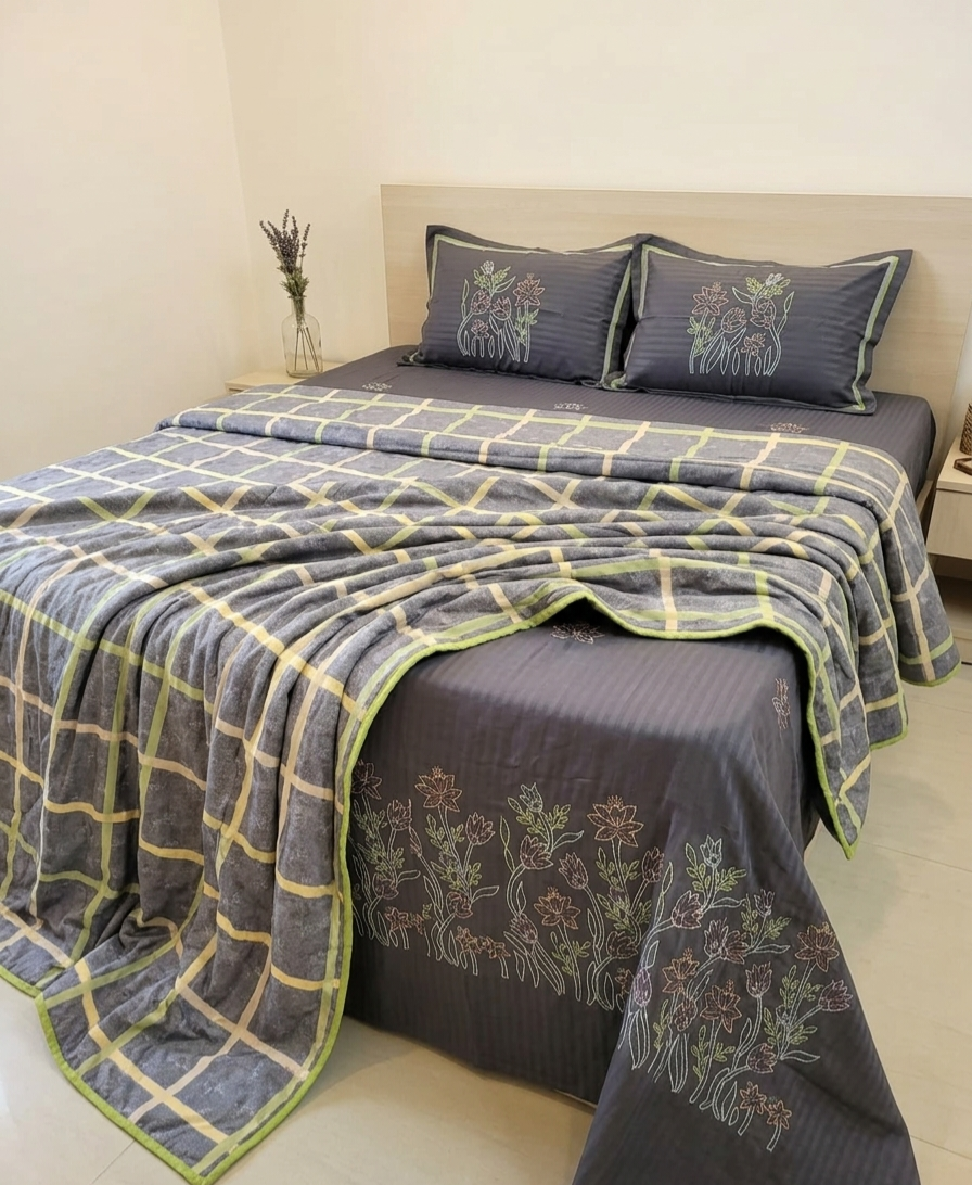 Bedsheet and comforter set