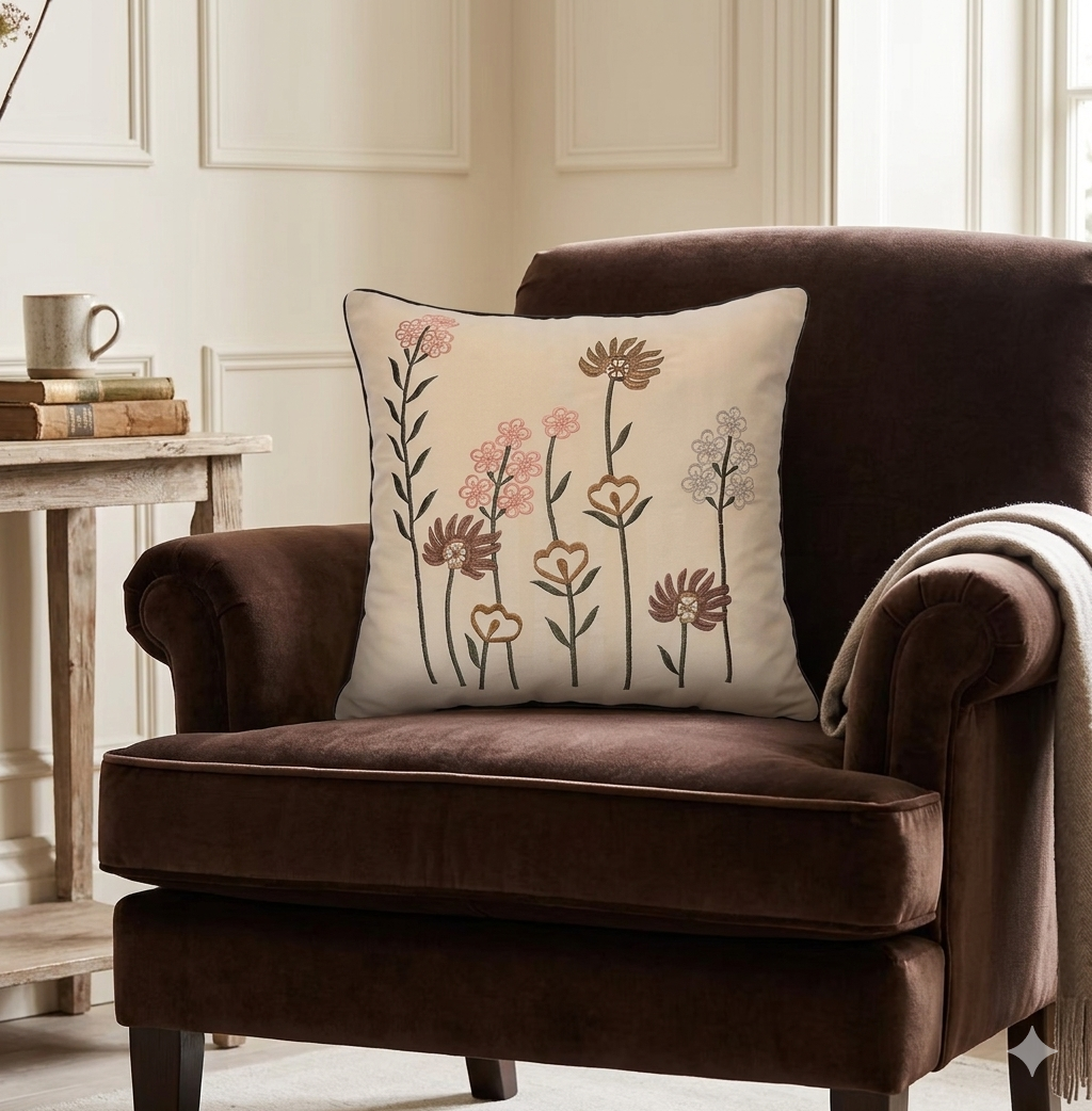 Embroided Cushion Cover