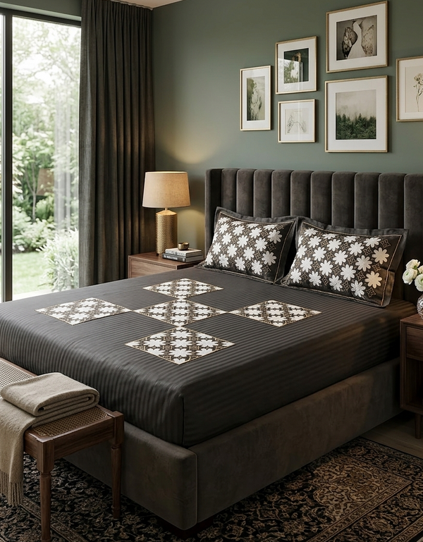 Cut work Embroidery bedsheet