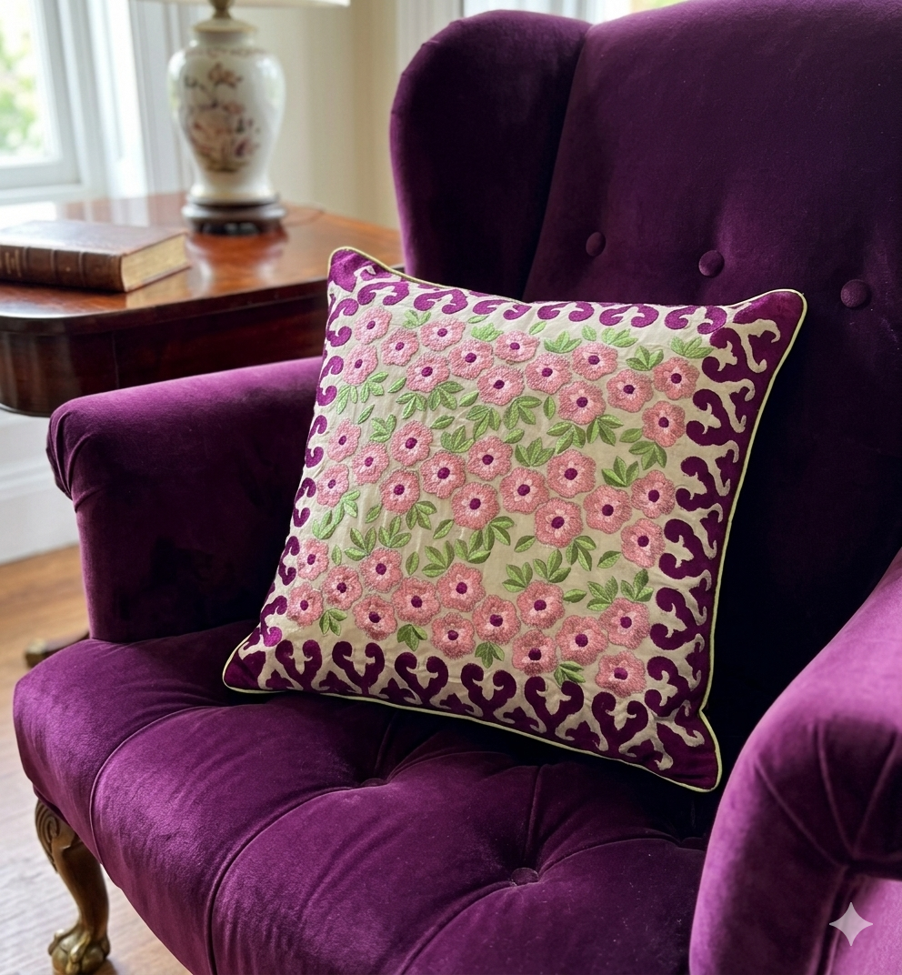 EMBROIDERED CUSHION COVERS