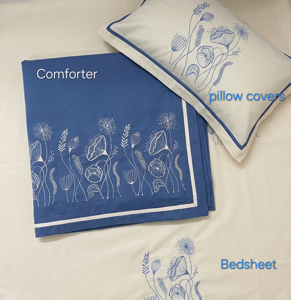 Bedsheet and comforter set