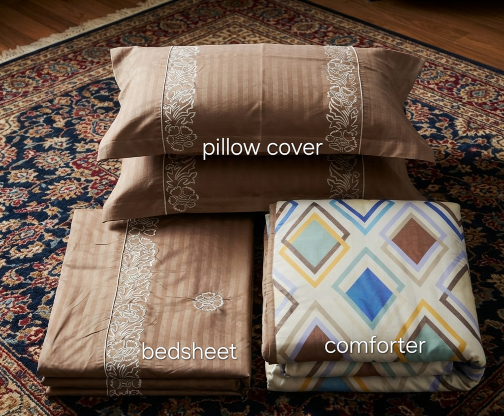Bedsheet and comforter set