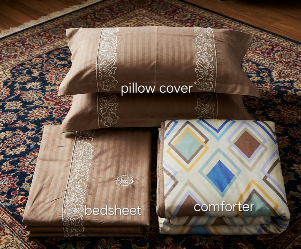 Bedsheet and comforter set