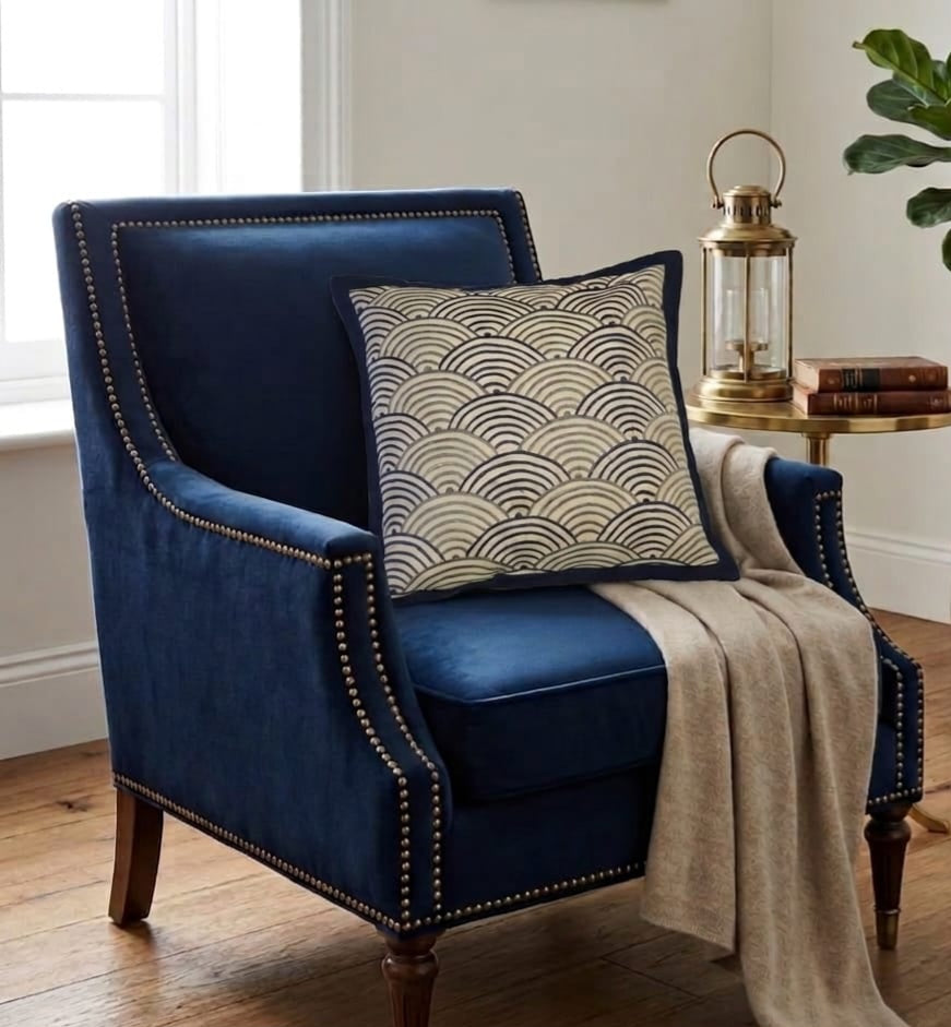 Embroidered cushion cover