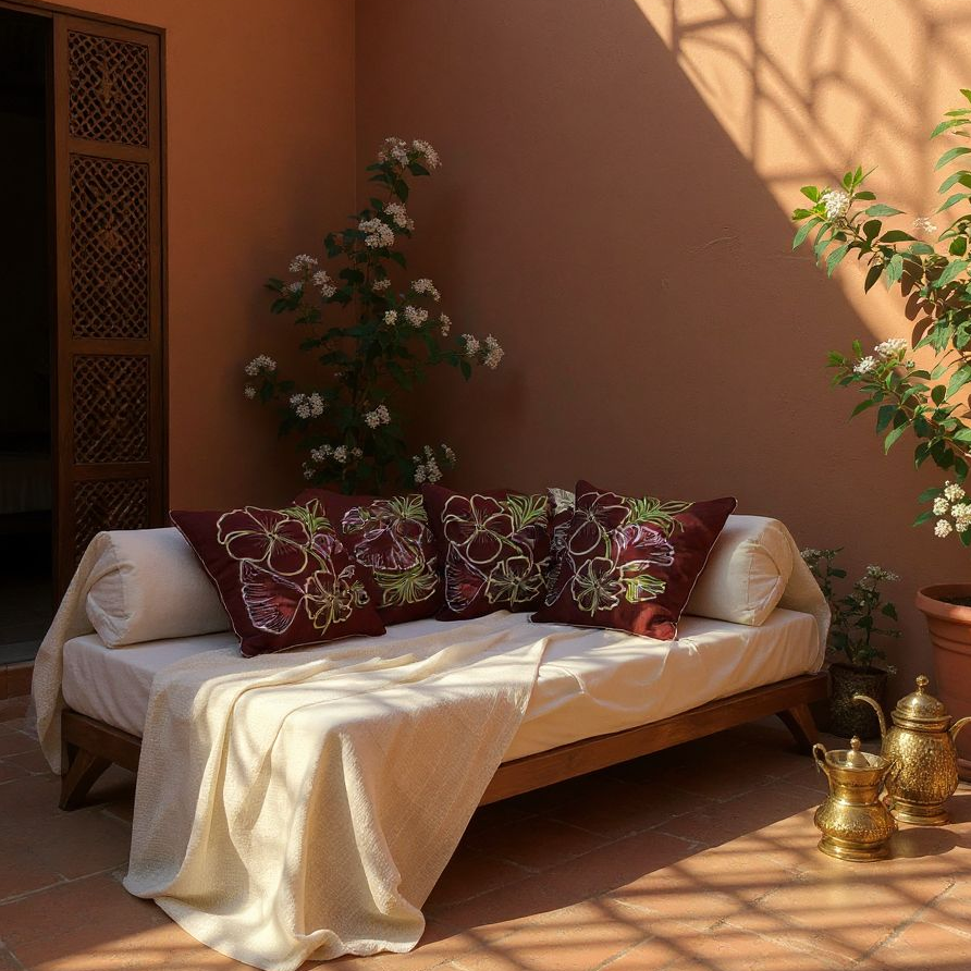 EMBROIDERED CUSHION COVER