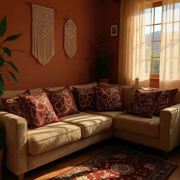 EMBROIDERED CUSHION COVER